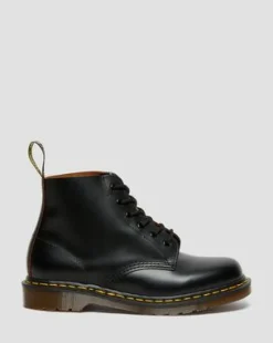 Vintage 101 Quilon Leren Enkellaarzen in Zwart