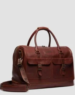 Weekender Zachtleren Tas in Cashew