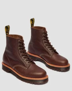1460 Wild Grain Leren Laarzen in Sepia Bruin