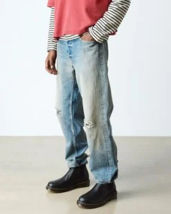 2976 Yellow Stitch Smooth Leren Chelsea Boots in Zwart