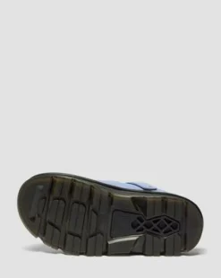 Zebzag Casual suède slingback platform mules in Korenbloemblauw