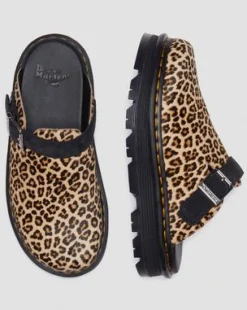 Zebzag Casual suède slingback platform mules in Licht Bruin