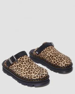 Zebzag Casual suède slingback platform mules in Licht Bruin