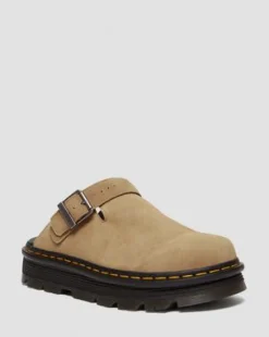 Zebzag Casual suède slingback platform mules in Solbrun