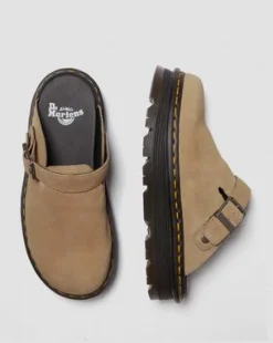 Zebzag Casual suède slingback platform mules in Solbrun