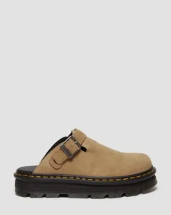 Zebzag Casual suède slingback platform mules in Solbrun
