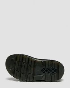 Zebzag Pisa Leren Platform Sandalen in Zwart