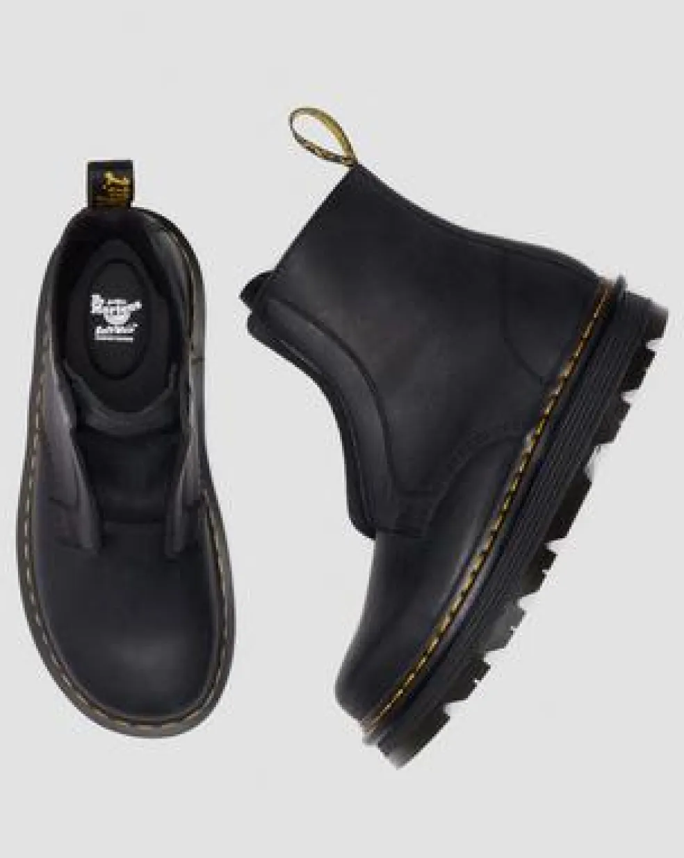 Zebzag Slip-On Leren Laarzen in Zwart