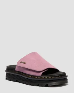 Zebzag Suède Platform Slides in Dusty Roze