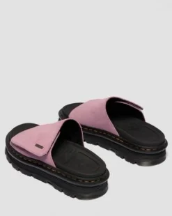 Zebzag Suède Platform Slides in Dusty Roze
