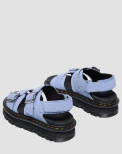 Zebzag Suède Sandalen in Korenbloemblauw