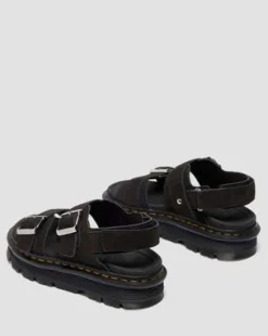 Zebzag Suède Sandalen in Zwart