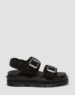 Zebzag Suède Sandalen in Zwart