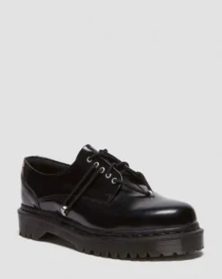 Zeffir Leren Bex Schoenen met Vijf Veterogen in Zwart