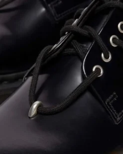 Zeffir Leren Bex Schoenen met Vijf Veterogen in Zwart